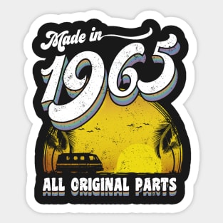 Made in 1965 All Original Parts 53d Birthday Gift Sticker